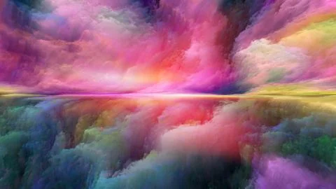 Elements of Abstract Landscape Stock Illustration