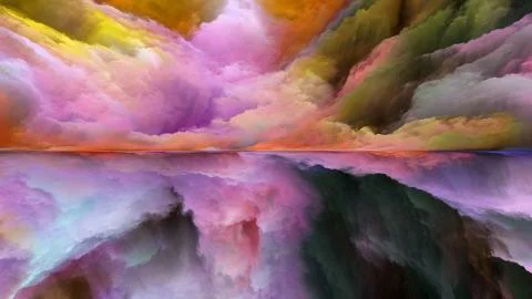 Elements of Abstract Landscape Stock Illustration