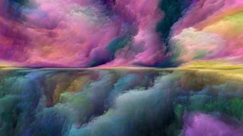 Elements of Abstract Landscape Stock Illustration