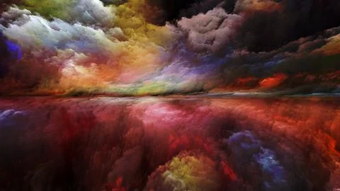 Elements of Abstract Landscape Stock Illustration