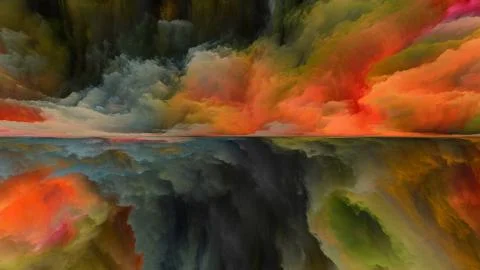 Elements of Abstract Landscape Stockillustratie