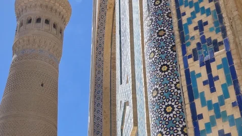 Elements of ancient architecture of Central Asia Stock Footage 94602890