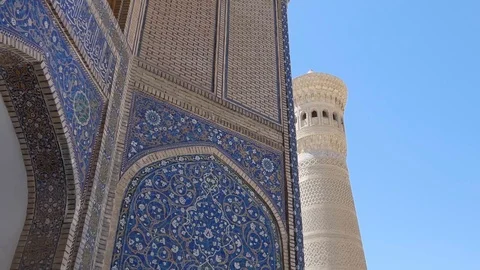 Elements of ancient architecture of Central Asia Stock Footage 94603190
