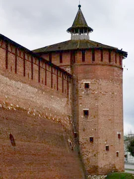 Elements of ancient architecture of the Kolomna Kremlin Stock Photos