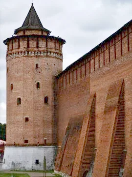 Elements of ancient architecture of the Kolomna Kremlin Stock Photos