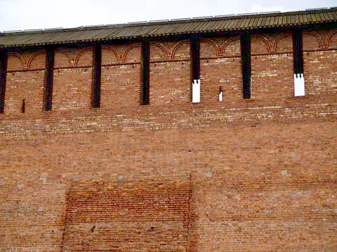 Elements of ancient architecture of the Kolomna Kremlin Stock Photos
