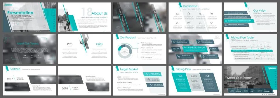 Elements for and presentation templates. 库存插图