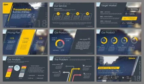 Elements for and presentation templates. 스톡 일러스트