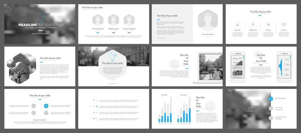 Elements for and presentation templates. Illustrazione stock