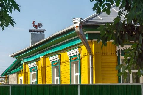 Elements of the Architecture of the Cossack House Stock Photos