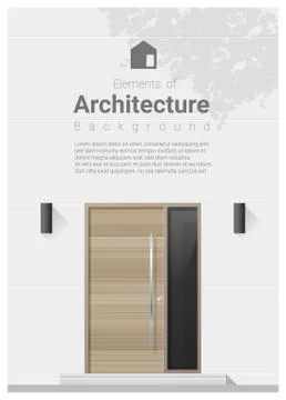 Elements of architecture , front door background Illustrazione stock
