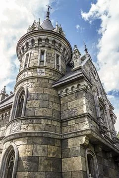 Elements of architecture in the Gothic style Stock Photos