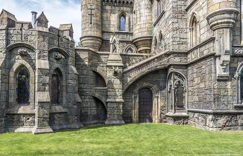 Elements of architecture in the Gothic style Stock Photos