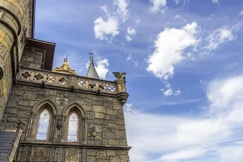 Elements of architecture in the Gothic style Stock Photos