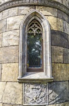 Elements of architecture in the Gothic style Stock Photos