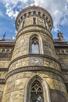 Elements of architecture in the Gothic style Stock Photos