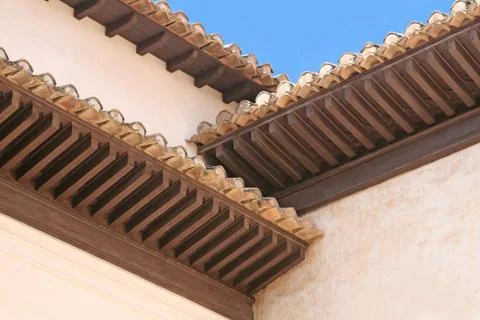 Elements of architecture of a mauritian palace Stock Photos