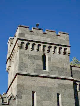 Elements of architecture of the Vorontsov Palace, Alupka Stock Photos