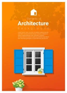 Elements of architecture , window background Stock Illustration