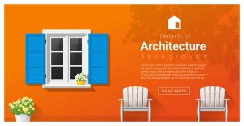 Elements of architecture , window background Stock Illustration