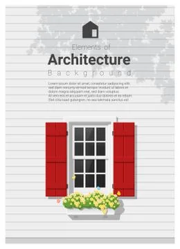 Elements of architecture , window background Stock Illustration