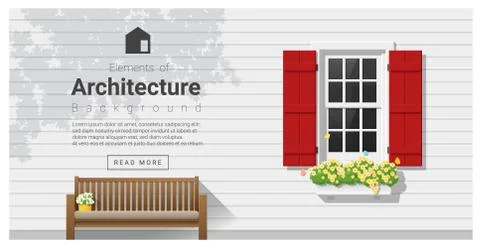 Elements of architecture , window background Stock Illustration