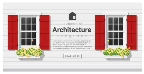 Elements of architecture , window background Stock Illustration