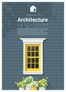 Elements of architecture , window background Illustrazione stock
