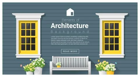 Elements of architecture , window background Stock Illustration