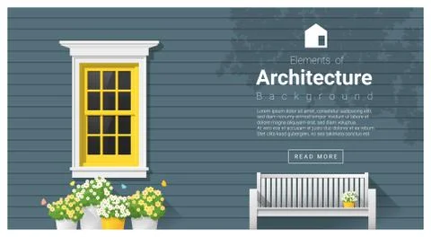 Elements of architecture , window background Stock Illustration