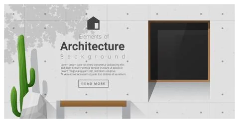Elements of architecture , window background Stock Illustration