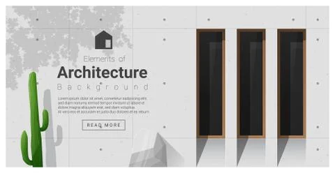 Elements of architecture , window background Stock Illustration
