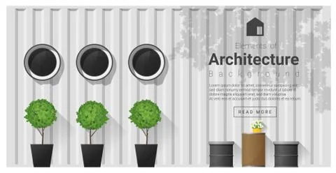 Elements of architecture , window background Stock Illustration