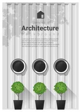 Elements of architecture , window background Stock Illustration