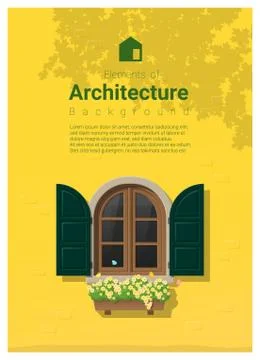 Elements of architecture , window background Stock Illustration