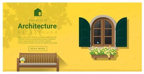 Elements of architecture , window background Stock Illustration