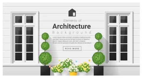 Elements of architecture , window background Stock Illustration