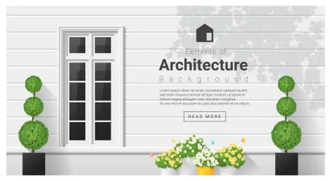 Elements of architecture , window background Stock Illustration