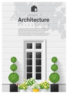 Elements of architecture , window background Stock Illustration