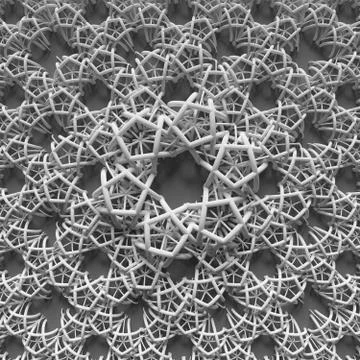 Elements are forming a design with repeating ornaments Stock Illustration