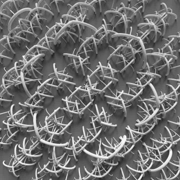 Elements are forming a design with repeating ornaments Stock Illustration