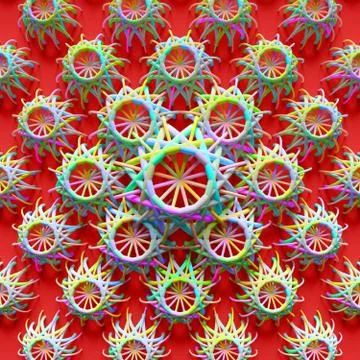 Elements are forming a design with repeating ornaments Stock Illustration