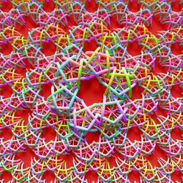 Elements are forming a design with repeating ornaments Stock Illustration