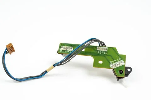 Elements are installed on a printed circuit board Stock Photos