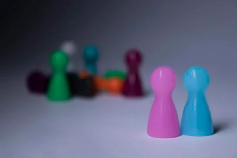 Elements - attributes for board games - figures. On white background. Isolated Foto stock