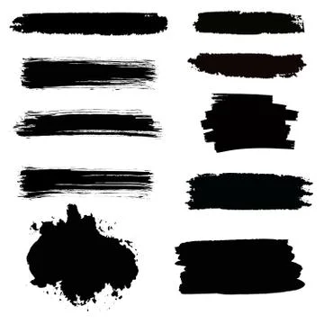Elements brush strokes Illustrazione stock