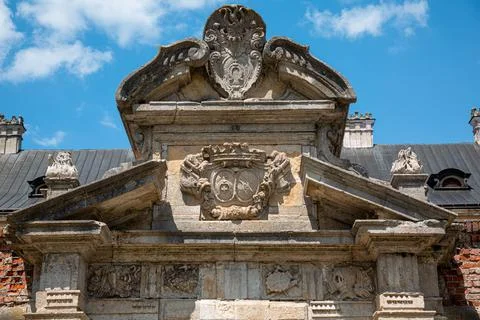 Elements of the building structure of the Pidgoretskyj castle in Ukraine one  Stock Photos