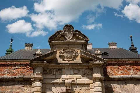 Elements of the building structure of the Pidgoretskyj castle in Ukraine one  Stock Photos