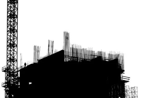 Elements of a building under construction Foto stock