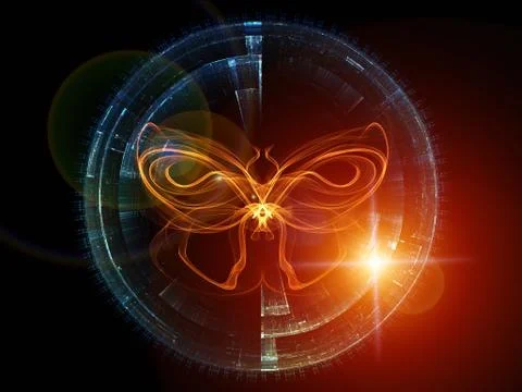 Elements of Butterfly Stock Illustration